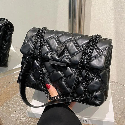 Rhombus Chain Bag Women's Large-capacity 2026 New Summer Versatile Shoulder Messenger Bag Texture Temperament Commuter Tote Bag