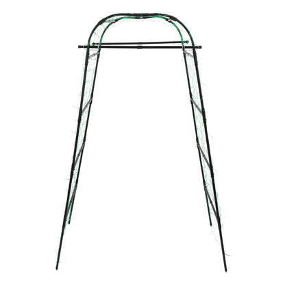 Garden Arch Trellis 82.7in Tall, Climbing Plant Support 35.4x31.5in, Steel Arbor for Cucumber Grape Vine Tomato