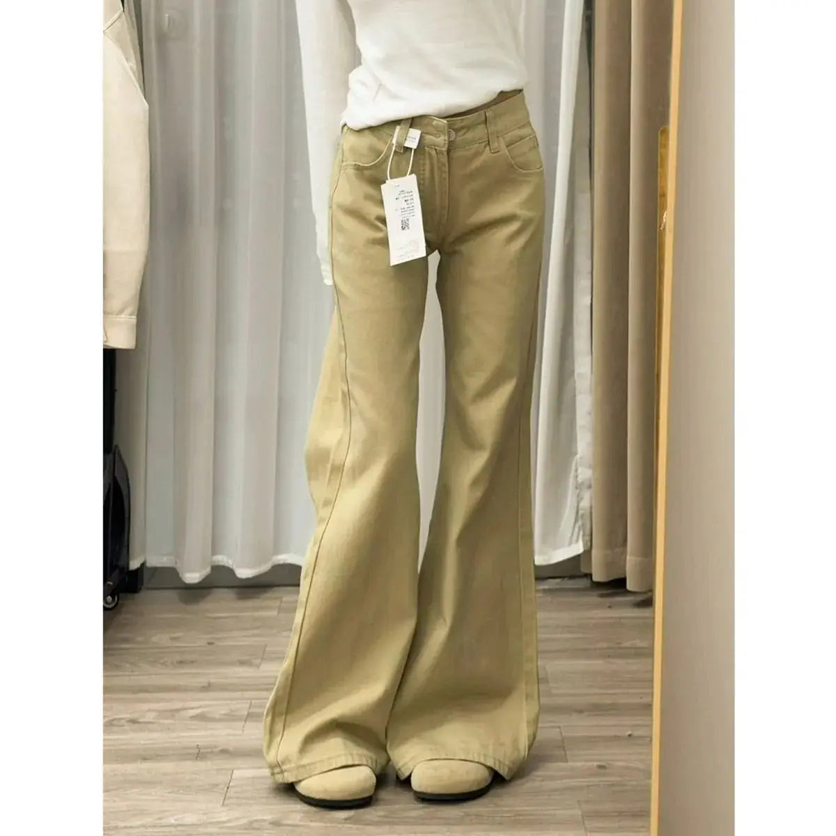Ladies Flare Trousers Leisure Slimming Vintage Inspired Autumn High Waist Bell Women's Pants Flared Jeans Y2K