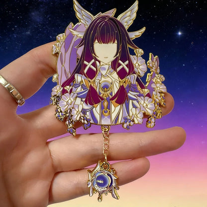 Genshin Impact Tsaritsa Columbina Flins Pin Genshin Figure Badge Accessories Backpack Charms Party Favor Gifts