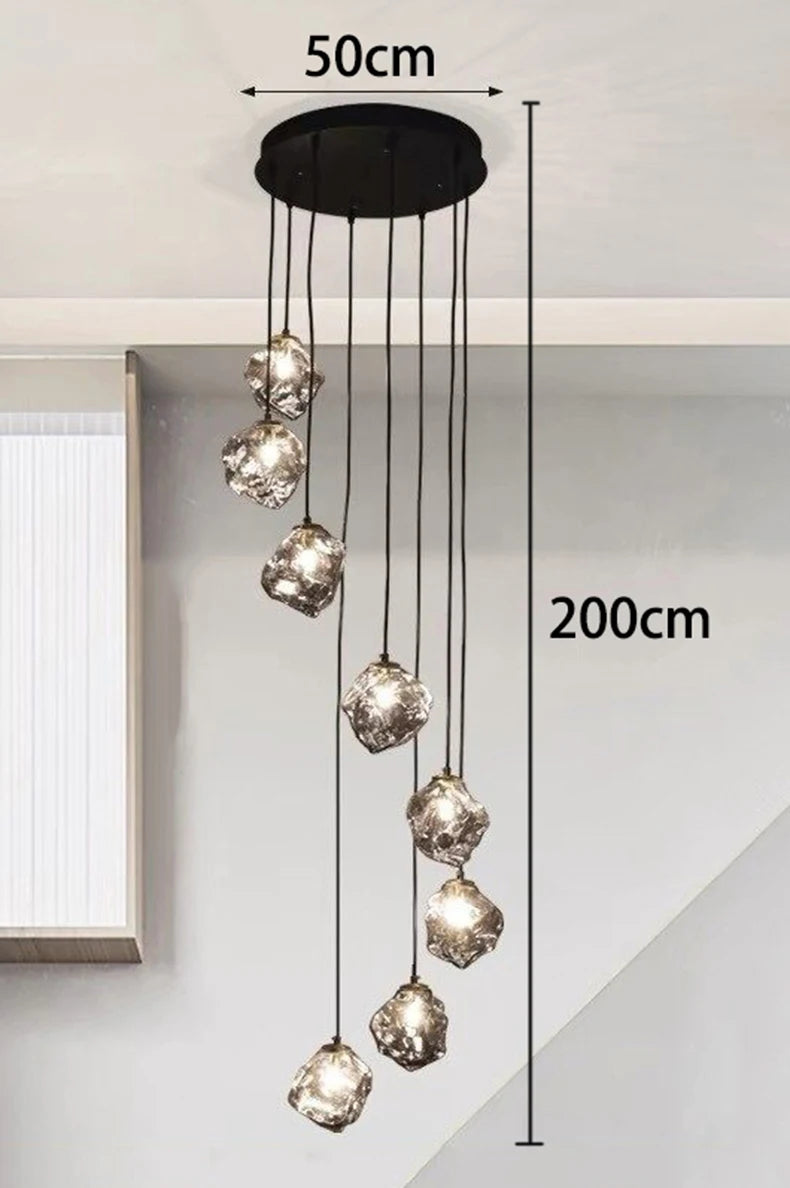 Modern home decor led lights pendant light lamps forstaircase Chandeliers for living room hanging light indoor lighting
