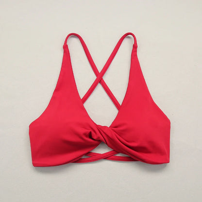 Sexy Slim Shoulder Straps Somfortable High Stretch Sports Underwear Gym Workout Breathable Detachable Yoga Bra