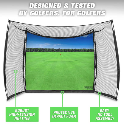 10 ft X 8 ft Impact Screen Choose Printed Graphics Blank Simulator Screen Training Aids Cage Golf Practice Hitting Net