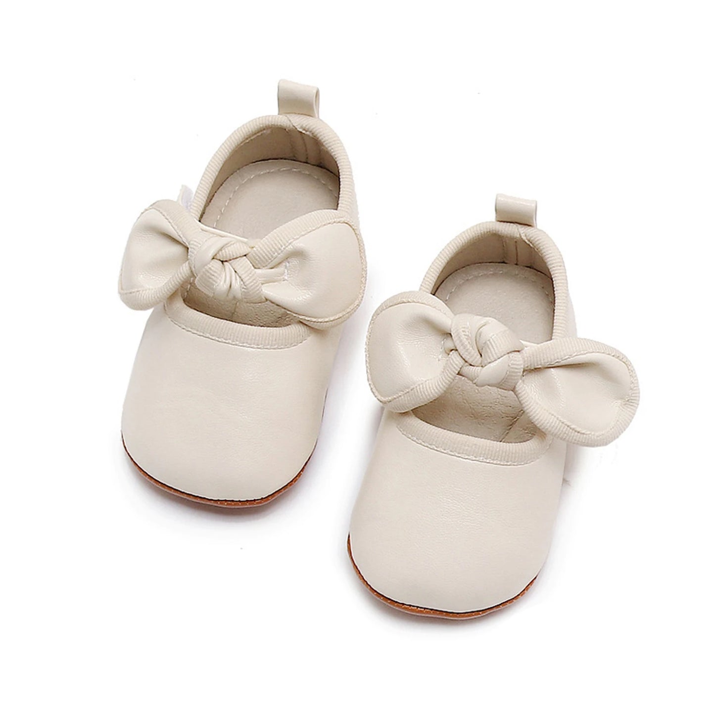 Citgeett Autumn Infant Baby Girl Princess Dress Shoes Leather Bowknot Flats Crib Shoes Non-Slip Shoes