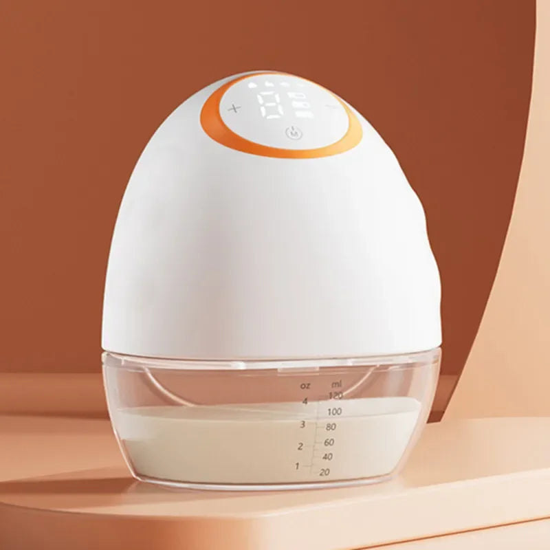 Wearable All-in-one Electric Breast Pump, Hands-free High Suction Invisible Milking Machine Milk Collector, Breast Pump Electric