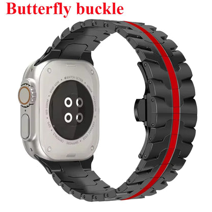 Stainless Steel Strap For Apple Watch Series 12 11 10 9 8 SE 3 46mm 45mm 42mm 44mm Metal Bracelet Band iWatch Ultra 4/3/2/1 49mm