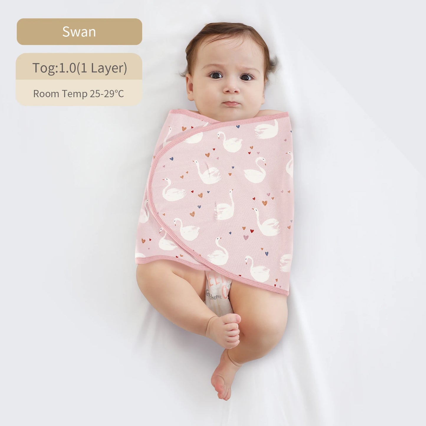 Bilayer Baby Wrap Blanket Newborn Baby Swaddle Tie Anti Startle Jump Blanket Summer Thin Cotton Soft Diaper Changing Blanket