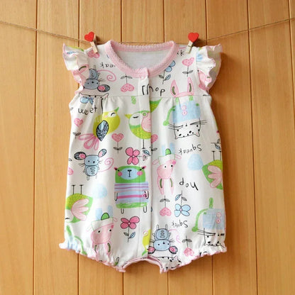 3-18 Month baby Summer clothes rompers girls overalls short Sleeve bodysuit cotton baby clothing jumpsuit newborn Girl onesies