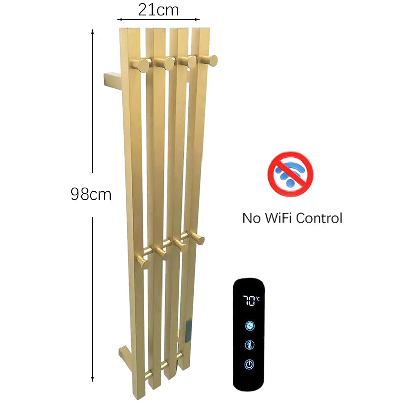OXG Electric Heated Towel Rack Wall Mounted Bathroom Towel Warmer Dryer Heater 3 Bars Timer Touch Control WiFi Energy Saving