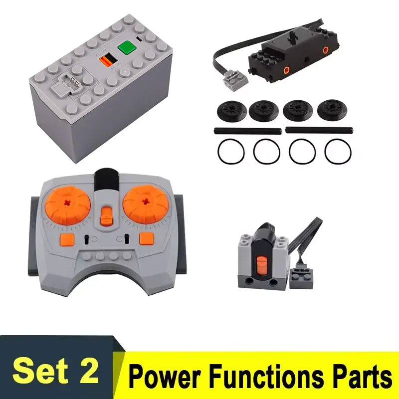 Motorized Train Building Blocks Electric Railway Set with IR Remote Control Battery Box DIY Educational Toys for Kids