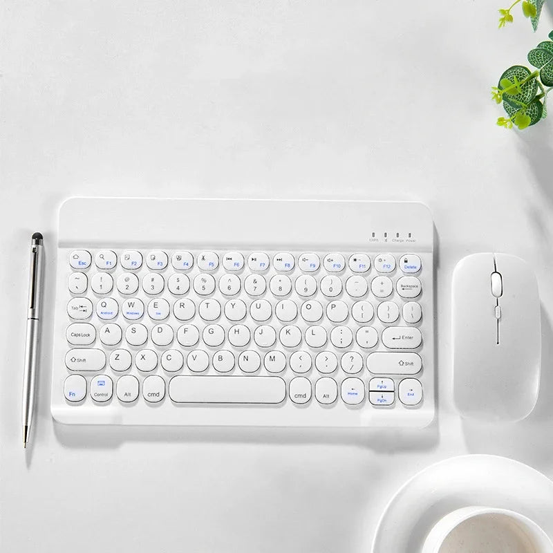 Spanish/English Keyboard Ultra Thin Wireless Keyboard Mouse for iPad Pro for Xiaomi Samsung Keyboard Bluetooth 10 inch