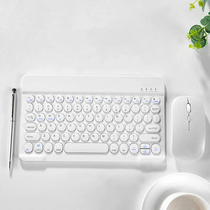 Spanish/English Keyboard Ultra Thin Wireless Keyboard Mouse for iPad Pro for Xiaomi Samsung Keyboard Bluetooth 10 inch