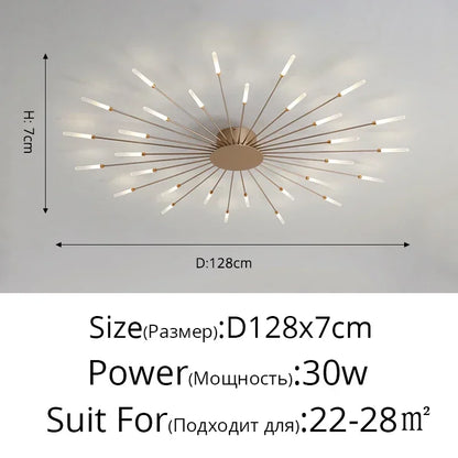 Modern Minimalist Stylish LED Ceiling Chandelier Lamps Design Art Suspension Pendant Lights Home Decor Items Living Room Bedroom