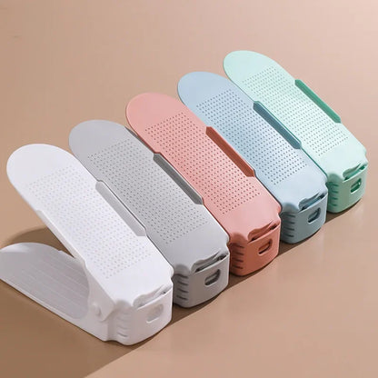 1/12PCS Adjustable Shoe Stacker Shoe Slots Organizer Space Saver Double Deck Rack Holder for Closet Organization