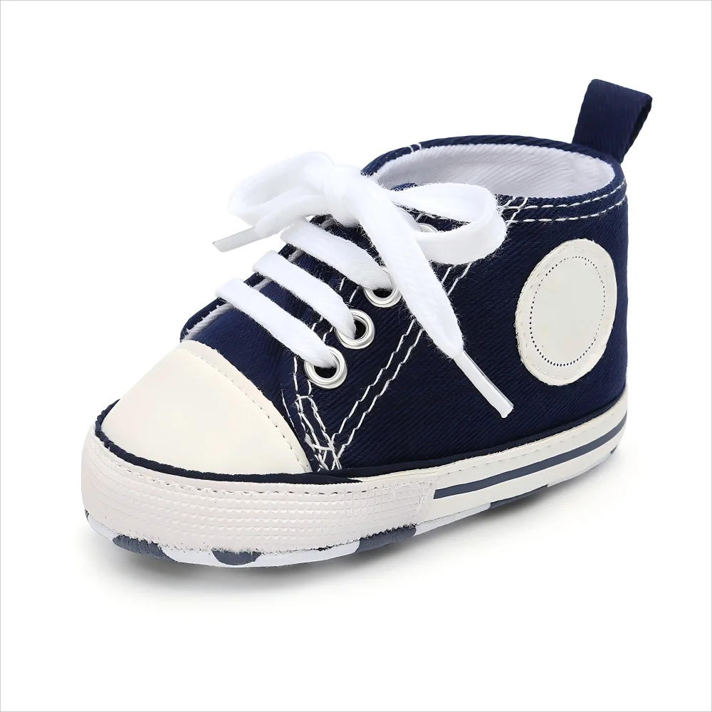 0-18M Baby Canvas Shoes Men and Women Multicolour Classic Baby Casual Shoes Anti-slip Soft Sole First Pair Toddler Infant Shoes