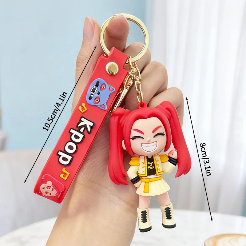 Kpop Rumi Keychain Kpop Group Rumi Mira Zoey Anime Character Keychains Backpack Pendant Charms Keyring Party Favor Gifts