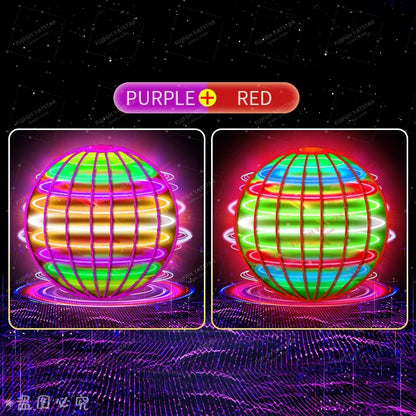 Premium RC Magic Flying Ball Hover Drone with LED Lights, 360° Rotating Gyro Spinner, Outdoor Interactive Toy for Teens & Adults