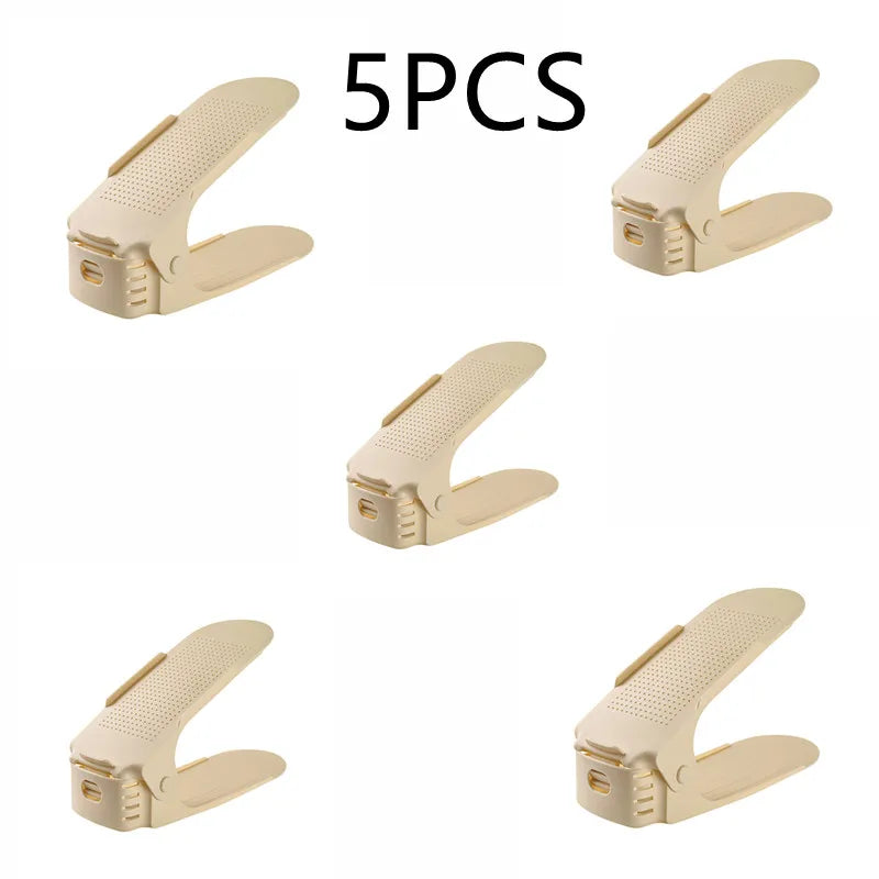 Durable Adjustable Shoe Organizer Footwear Support Slot Space Saving Cabinet Closet Stand Shoes Storage Rack Shoebox