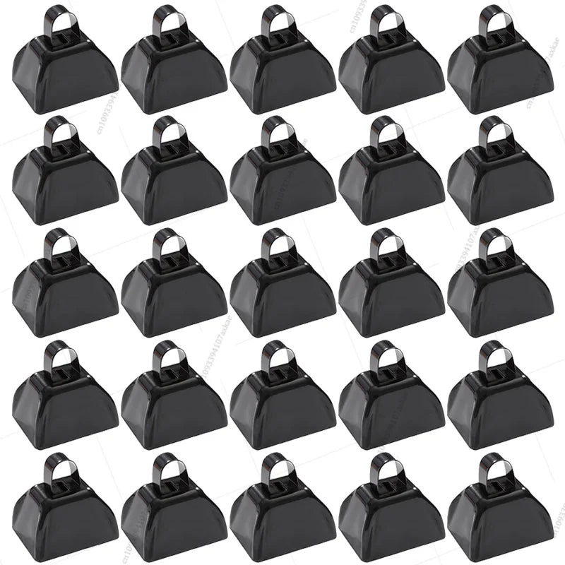 12-100 Pcs Metal Cowbells for Sporting Event 3 Inch Small Noise Makers Cow Bell for Football Event Wedding Party Favor for Guest