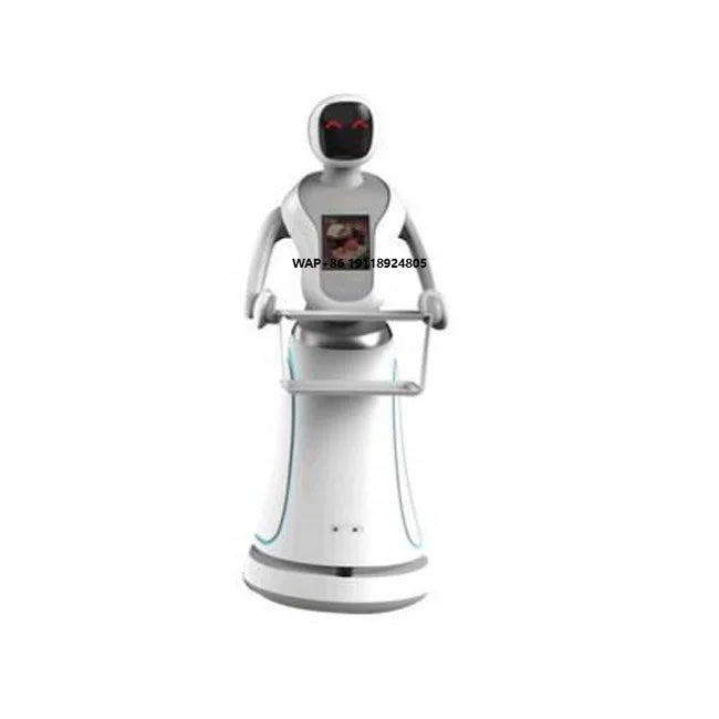 Design Plastic Restaurant Room Artificial Intelligent Meal Delivery Food Smart Humanoid Service Waiter Robot for Sale