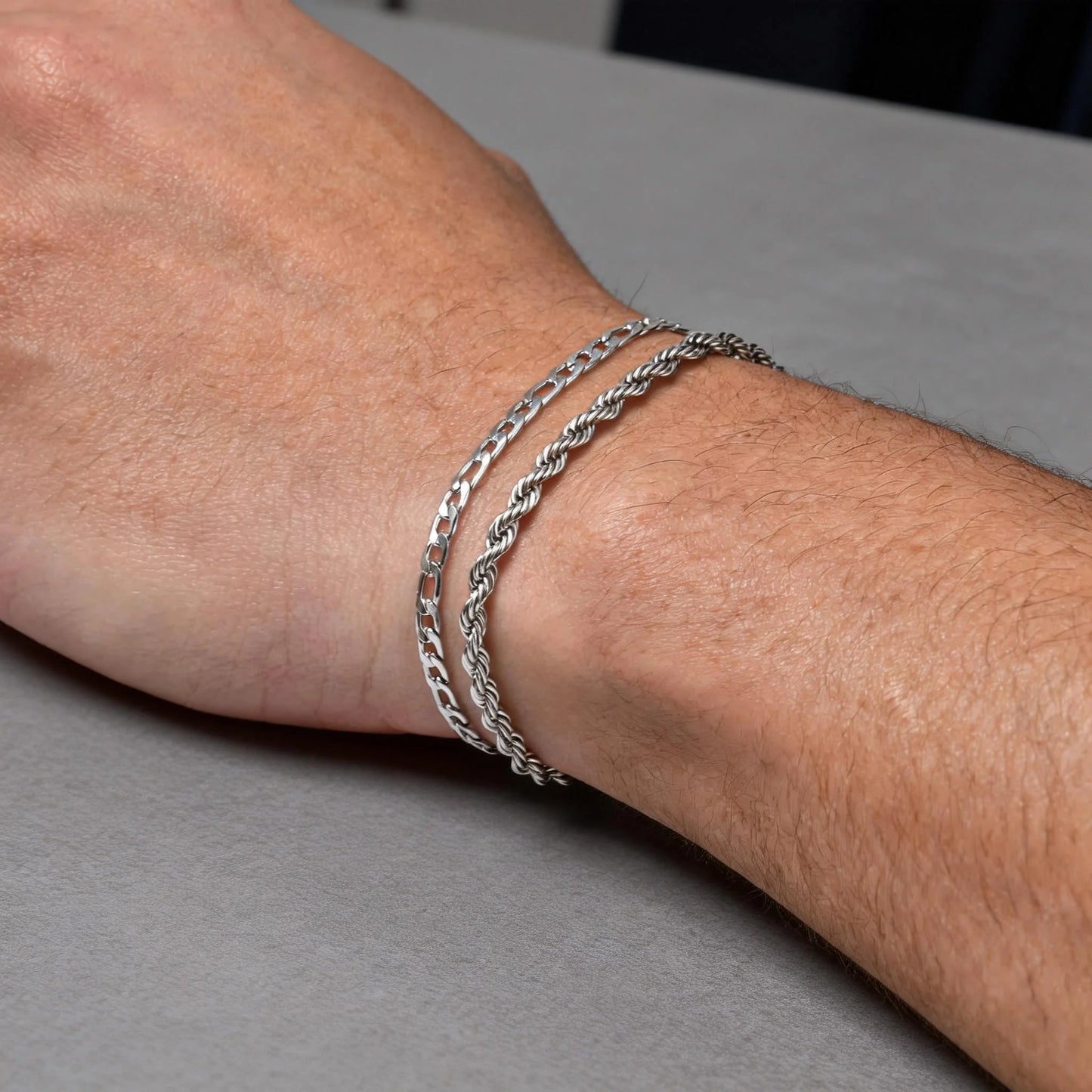 1/2/3pcs Chain Bracelet for Men Women,Stainless Steel Twisted Rope Cuban Chain Wristband,Hip Hop Minimalist Jewelry Gift