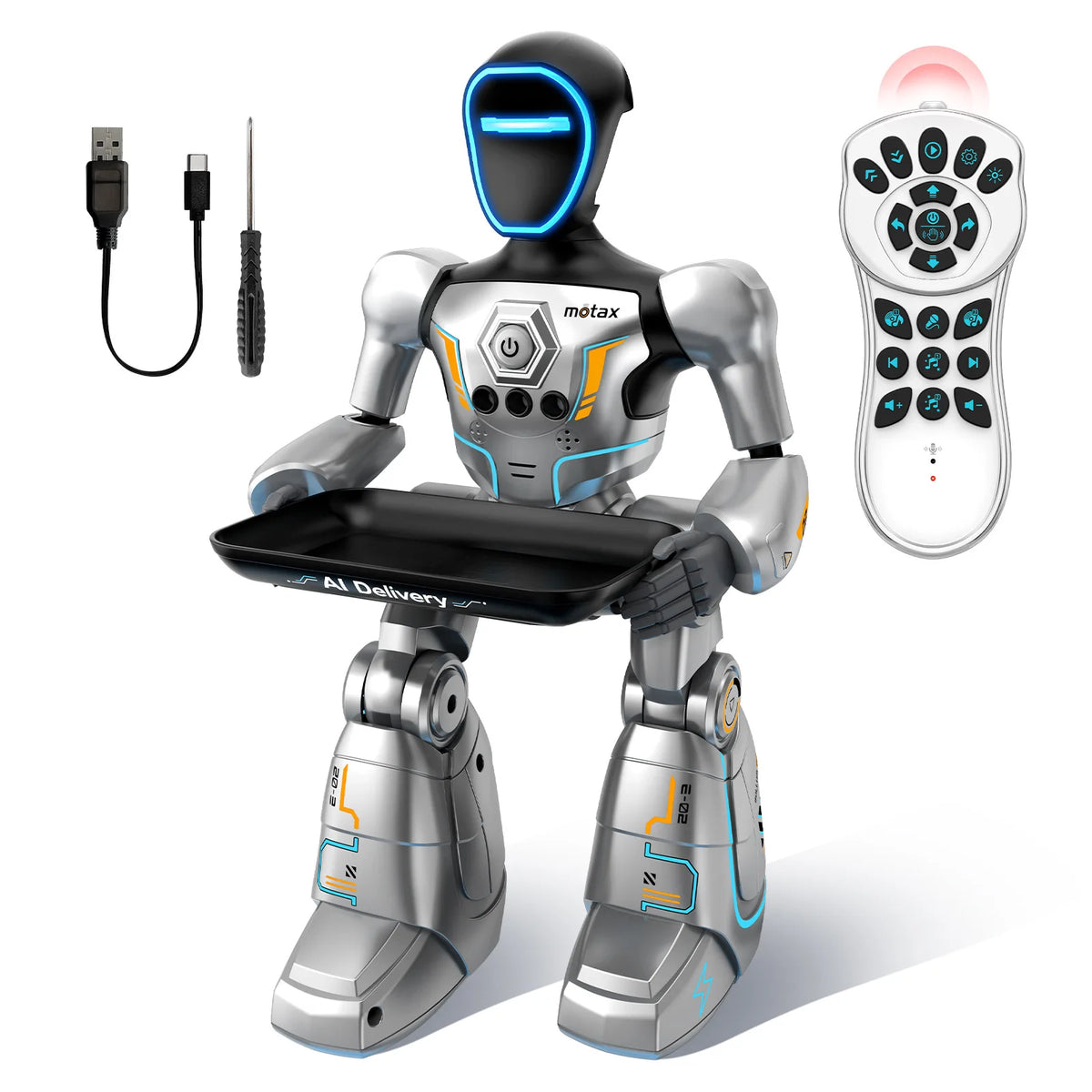 Ai Intelligent Remote Control Robot Programmable Early Education Voice Control Interactive Companion Delivery Robot Toy Gifit