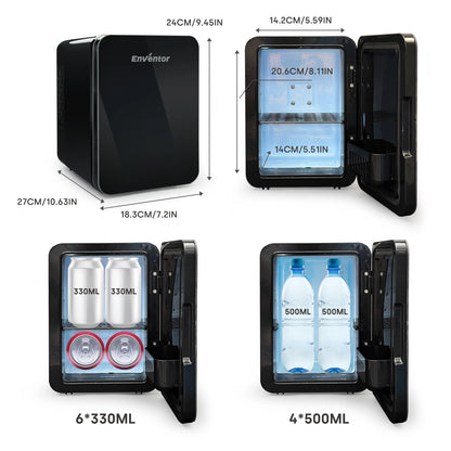 Enventor 4L Mini Refridgerator Portable Car Skincare Fridge Multi-functional Thermoelectric Cooler and Warmer For Summer Camping