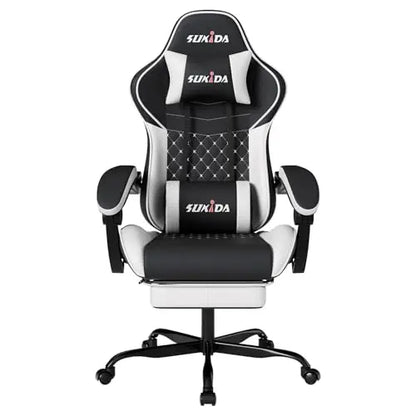Ergonomic Video Gamer Chairs Gaming Computer Chairs Gamer Chairs for Adults Massage Lumbar Support Swivel Height