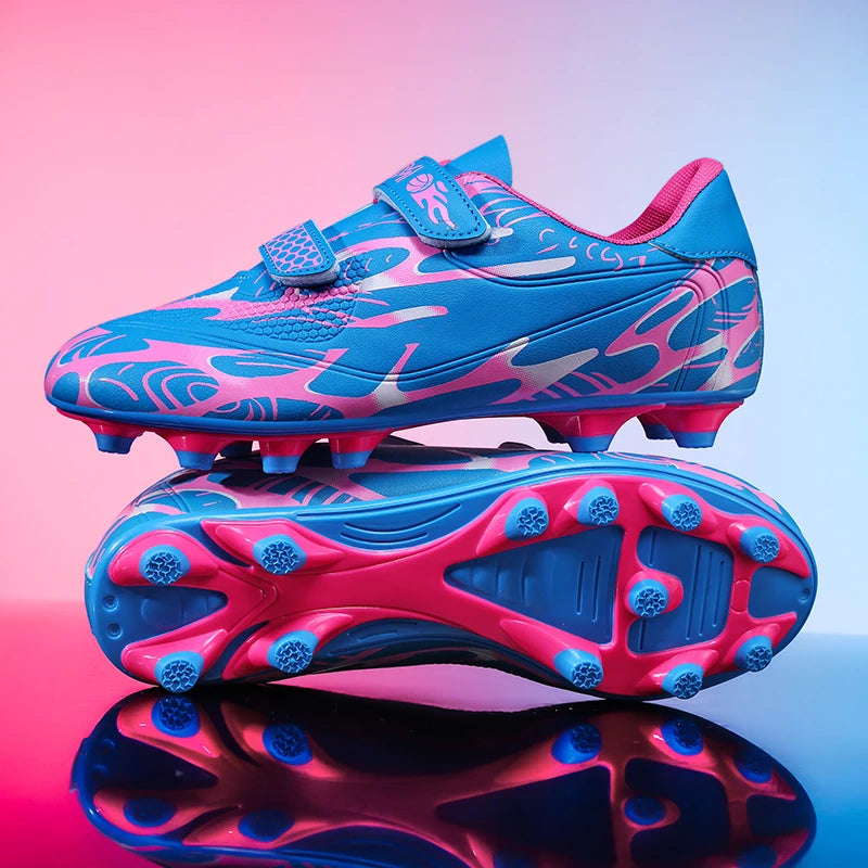 New Men Kids Football Boots Ultralight Boys Professional Soccer Shoes Cleats Non-Slip Match Grass Training Shoes Drop Shipping