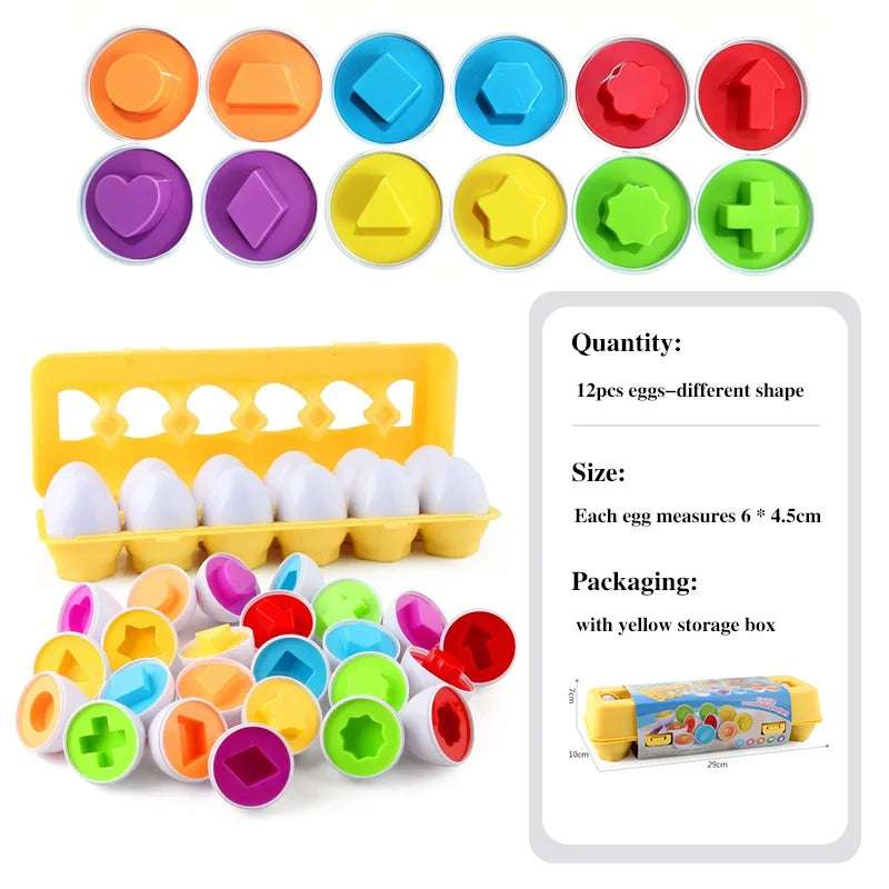 Montessori Games Baby Toy Smart Egg Shape Match Puzzle For Kids  Baby Development Toy Educational Toy For Children 1 2 3 4 Year
