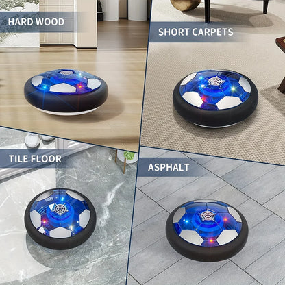 18cm Rechargeable Hover Soccer for Boys and Girls, Air Floating Soccer with LED Lights and Foam Bumpers