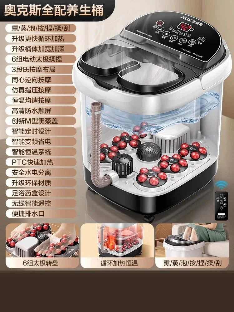 Footbath bucket fully automatic electric massage footbath heated household constant temperature high and deep footbath