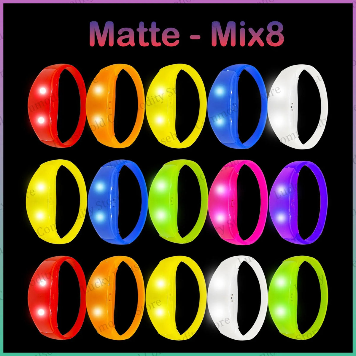 20-100PCS Music&Sound Activated Led Bracelet Light up Bracelets Glow in the Dark Bracelets for Wedding Party Concert Favors
