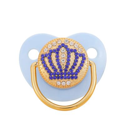 Baby Shower Gifts Baby Pacifier Rhinestone Pacifier Clips Princess Bling BPA Free Silicone Infant Nipple Newborn Baby Soother