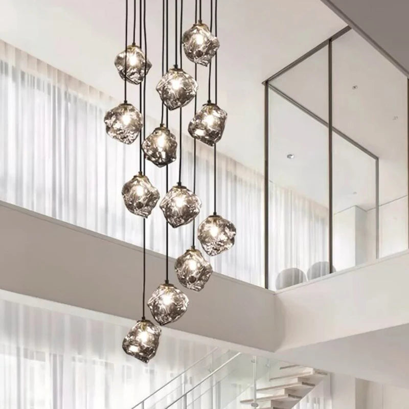 Modern home decor led lights pendant light lamps forstaircase Chandeliers for living room hanging light indoor lighting