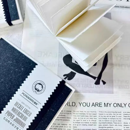 POTENTATE Cotton Fringed Watercolor Notebook 300g Hot/Cold Pressed Specific Watercolor Paper Drawing Book for Art Student