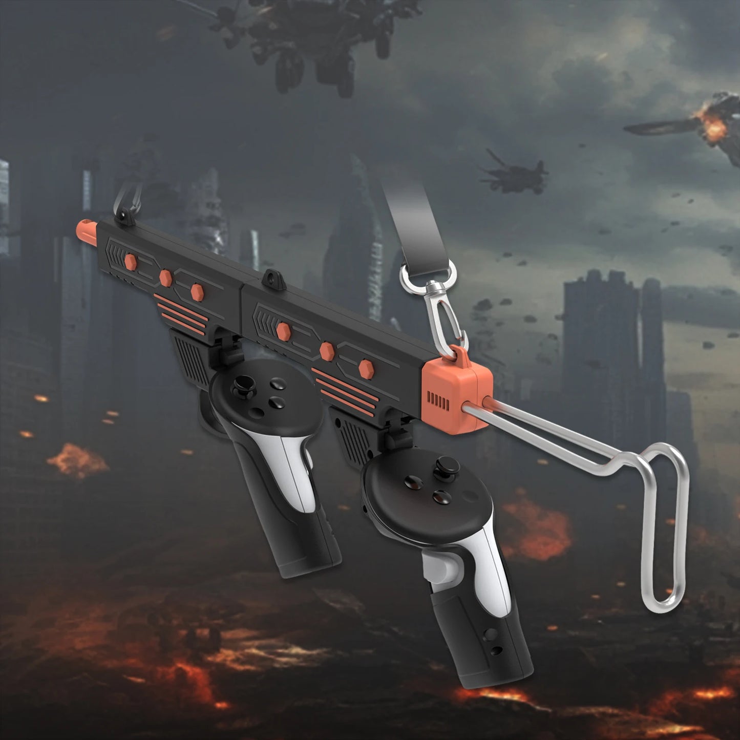 VR Gunstock Compatible for Meta Quest 3S/3 Accessories VR Controller Stock Adapter Enhance Real Feeling and Stability