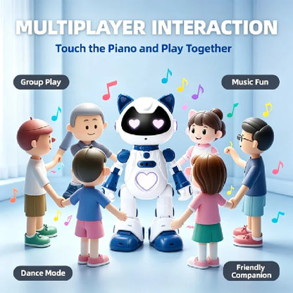 New Rc Intelligent Robot Cat Toy Gesture‑Control Programmable Robotic Pet With Mist Spray Led Light Sing Dance Play Piano Slidin