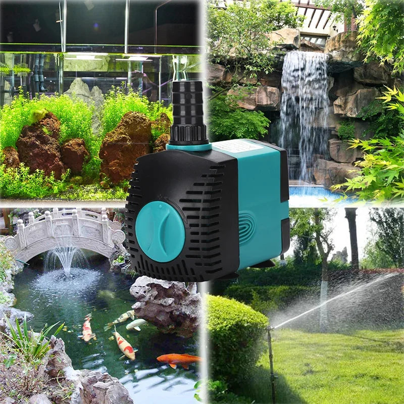 Small Adjustable Flow Rate Submersible Pump Fish Tank Aquarium Circulating Pump Bottom Filter Silent Suction Manure Change Pump