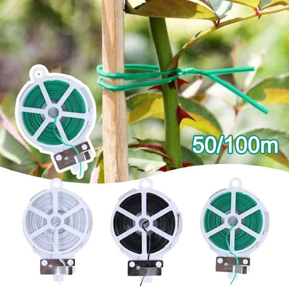 20/50/100m Garden Cable Ties Plant Climbing Lines Plant Twist Ties Power Wire Loop Tape Flower Plant Support Strap Tie