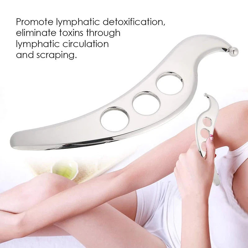 Stainless Steel Gua Sha Muscle Fascia Scraper Tool Skin Scraping Massage Tool Body Shoulder Back Arm Leg Massage Care