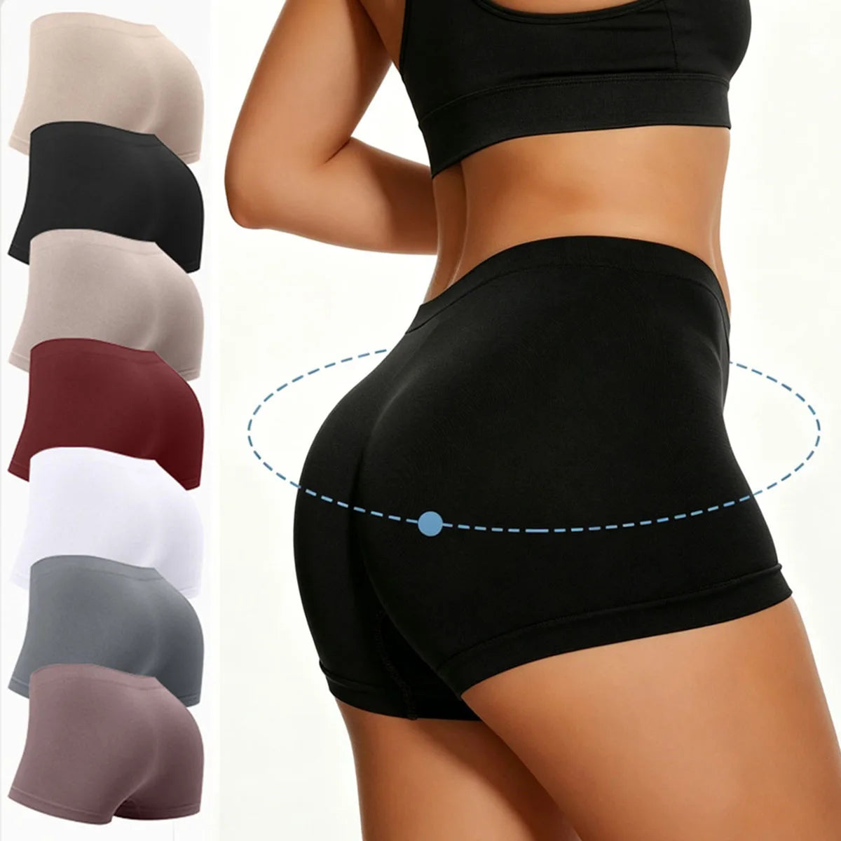 Seamless Women Boxer Briefs Boyshorts For Women Anti Chafing Shorts Women High Waisted Boy Shorts Panties Underwear