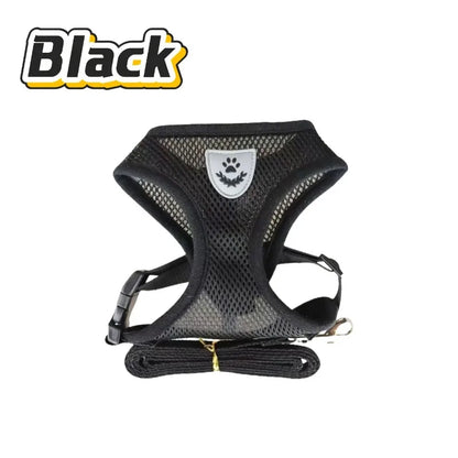 Cat Harness Vest Walking Lead Leash for Puppy Dogs Collar Polyester Adjustable Mesh Dog Harness for Small Medium Pet Accessories