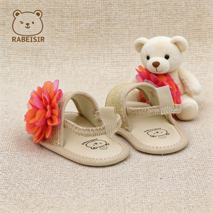 Girls' Front-Walking Shoes for Spring and Summer Baby Sandals 0-6-12-18 Months