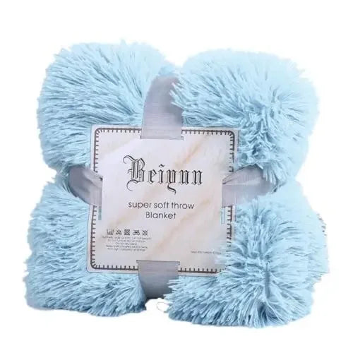 80x120cm Soft Fluffy Shaggy Warm Bed Sofa Bedspread Bedding Sheet Throw Blanket Travel Patchwork Bedspread