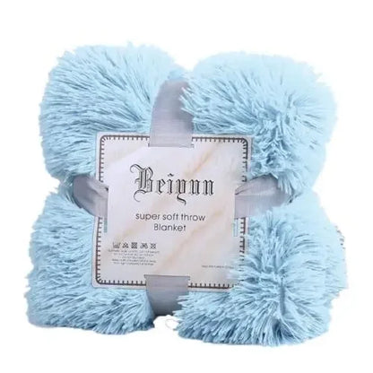 80x120cm Soft Fluffy Shaggy Warm Bed Sofa Bedspread Bedding Sheet Throw Blanket Travel Patchwork Bedspread