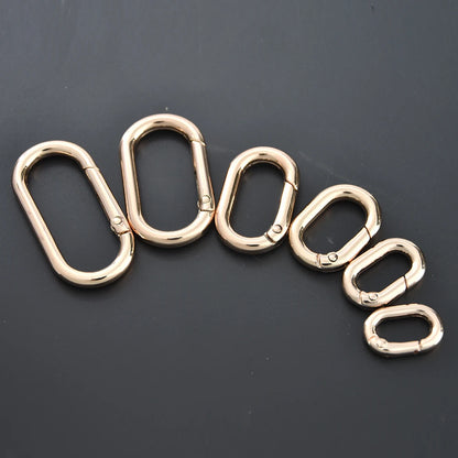 Oval Spring Clasp Clips | Zinc Alloy O-Ring Carabiner Hooks | Purse & Bag Strap Connectors