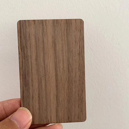 1pcs  12 colors wood 13.56mhz NFC Blank Bamboo black walnut cherry beech Wooden Membership Card NFC Contactless Business Card