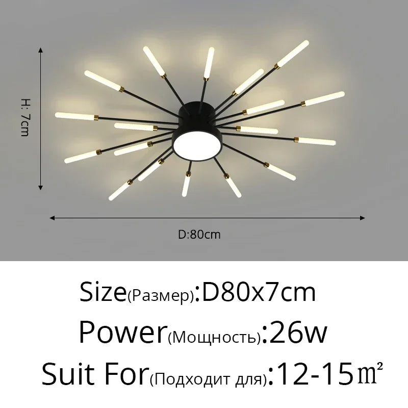 Modern Minimalist Stylish LED Ceiling Chandelier Lamps Design Art Suspension Pendant Lights Home Decor Items Living Room Bedroom