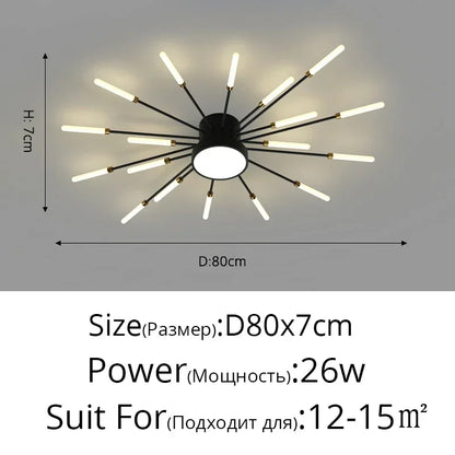 Modern Minimalist Stylish LED Ceiling Chandelier Lamps Design Art Suspension Pendant Lights Home Decor Items Living Room Bedroom
